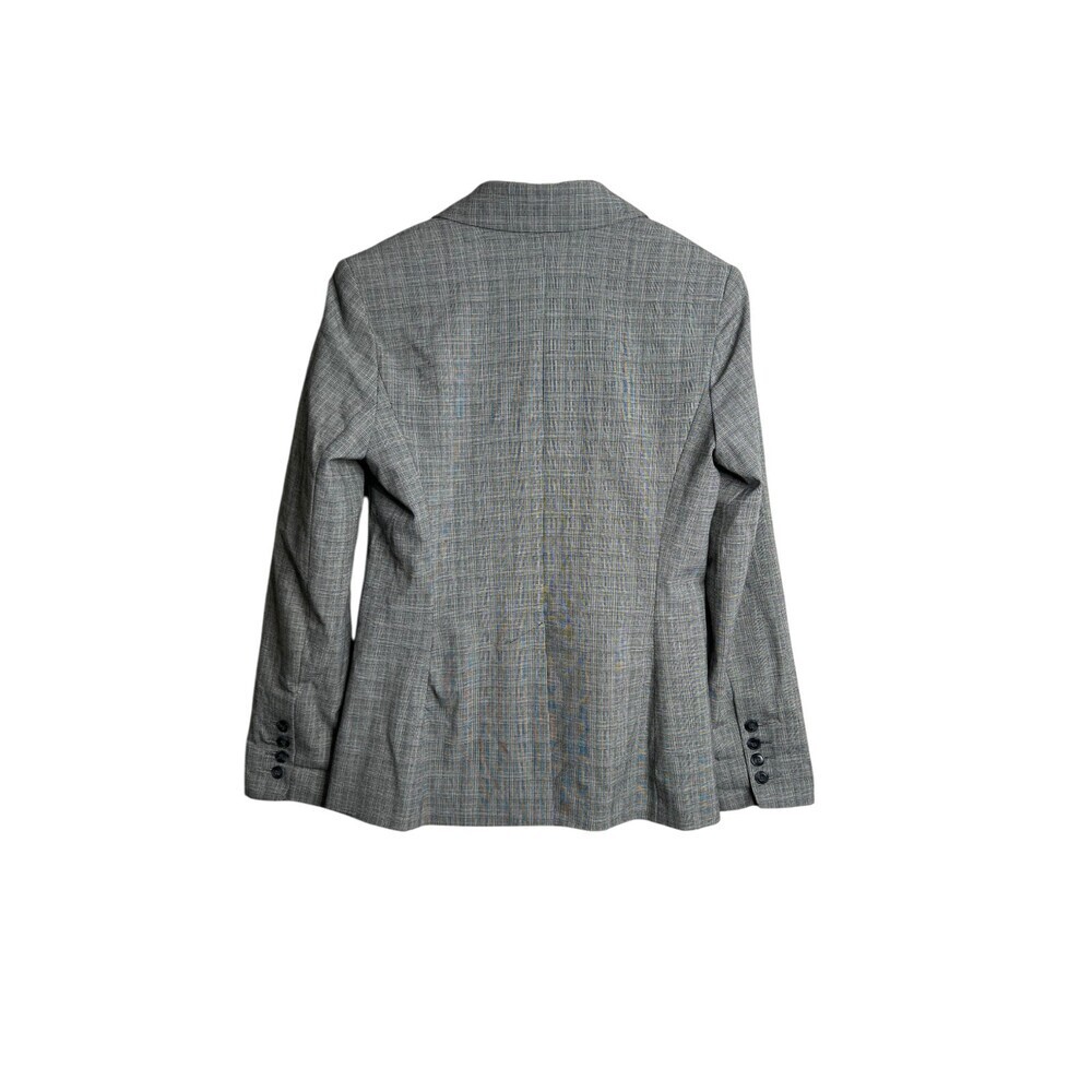 Norma Kamali Glen Plaid Single Breasted Blazer Size 10 Classic Preppy - Picture 4 of 6